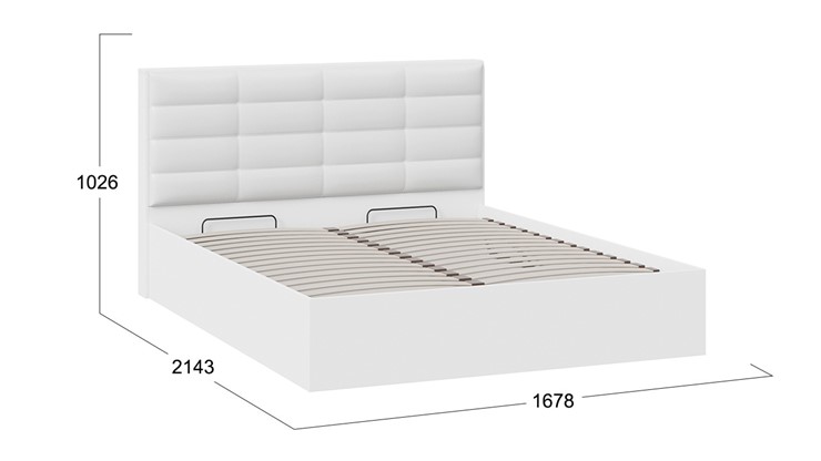Кровать с подъемным механизмом Агата тип 1 (Белый) в Чите - изображение 3
