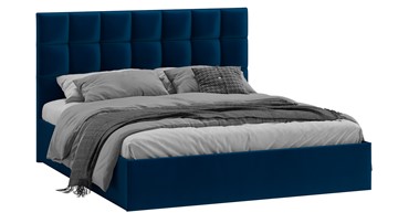 Двуспальная кровать с подъемным механизмом Эмбер (Велюр Confetti Blue) в Чите