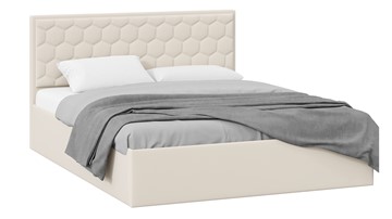 Кровать спальная с подъемным механизмом Порто (Велюр Confetti Cream) без заглушины в Чите