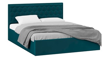 Кровать спальная с подъемным механизмом Порто (Велюр Confetti Izumrud) с заглушиной в Чите