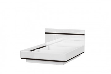 Кровать спальная Соло универсальная 1,6х2,0, белый/белый глянец/венге в Чите
