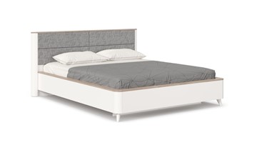 Кровать Стефания 1600 с кроватным основанием ЛД 413.150, Дуб Маувелла PR/Белый в Чите