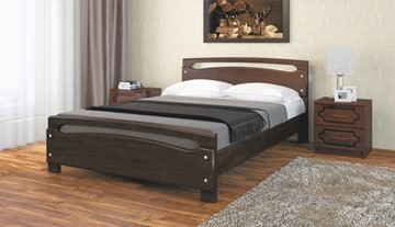 Спальная кровать Камелия-2 (Дуб Коньяк) 140х200 в Чите