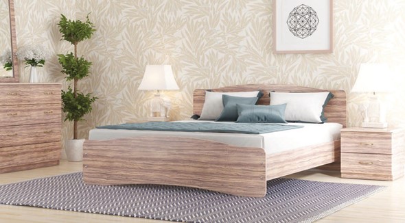 Кровать Лира, 160х200 с основанием, сонома в Чите - изображение