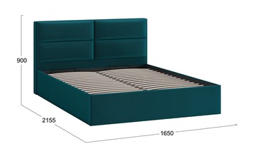 Двуспальная кровать с механизмом Глосс Тип 1 (Велюр Confetti Izumrud) в Чите - предосмотр 1