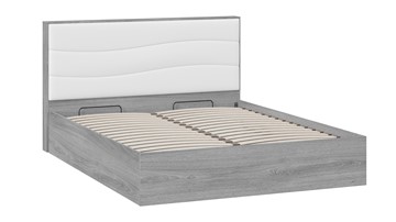 Двуспальная кровать с механизмом Миранда тип 1 (Дуб Гамильтон/Белый глянец) в Чите - предосмотр 2