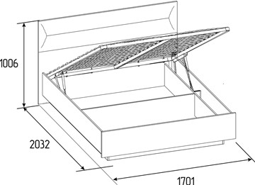 Двуспальная кровать с механизмом Neo 307 Люкс (1600) в Чите - предосмотр 4