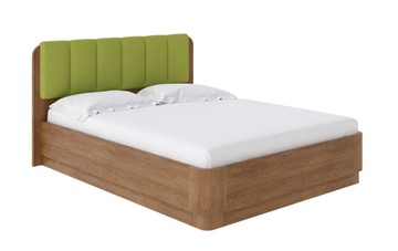 Кровать с механизмом Wood Home 2 160х200, Рогожка (Антик (сосна) с брашированием/Тетра Яблоко) в Чите