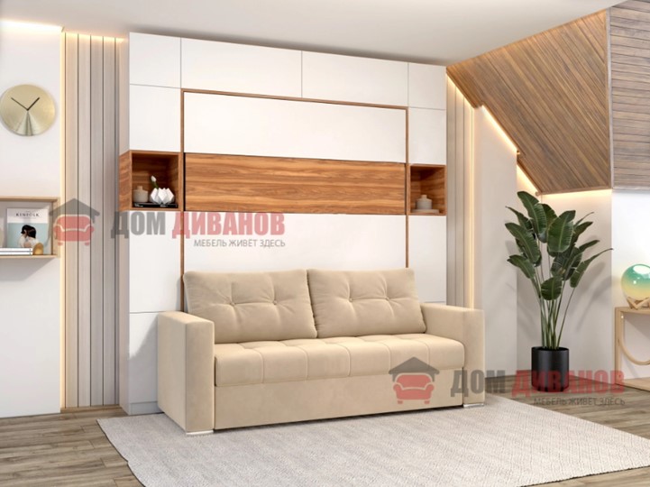 Кровать-шкаф с диваном Аделина 1600х2000 в Чите - изображение 1