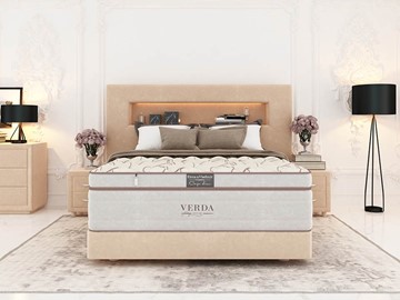 Двуспальная кровать Smart Compact/Podium M 160х200, Флок (Велсофт Бежевый) в Чите