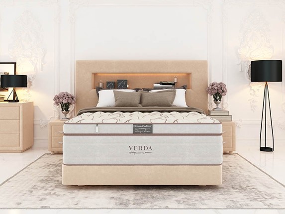 Двуспальная кровать Smart Compact/Podium M 160х200, Флок (Велсофт Бежевый) в Чите - изображение