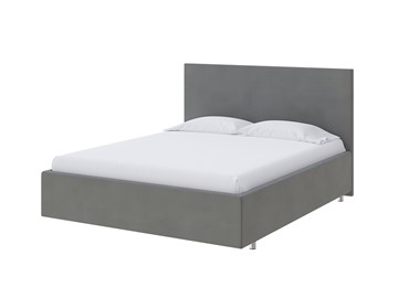 Спальная кровать Flat 90х200, Велюр (Forest 17 Серый) в Чите