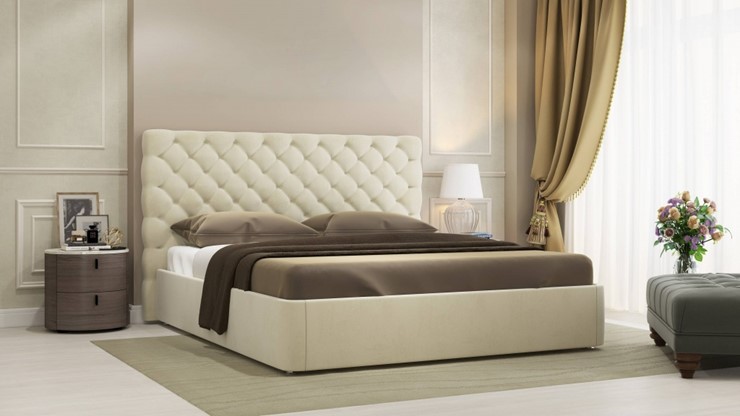 Полутороспальная кровать Эстель размер 140*200 с основанием в Чите - изображение 6