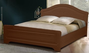 Полутороспальная кровать Ивушка-5 2000х1200 с высоким изножьем, цвет Итальянский орех в Чите - предосмотр