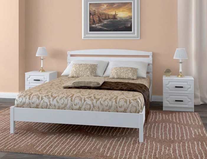 Кровать 1.5-спальная Камелия-1 (Белый Античный) 140х200 в Чите - изображение 1