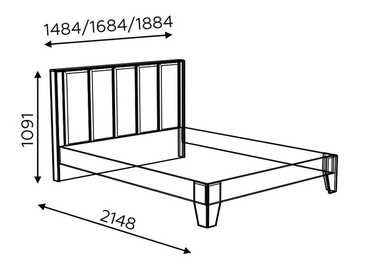 Кровать полутороспальная Моника 1,4 с ортопедическим основанием в Чите - изображение 2
