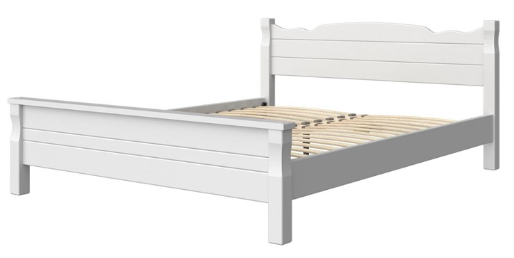 Двуспальная кровать Мюнхен-4 (Белый античный) 160х200 в Чите - изображение 1