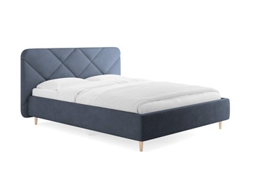 Спальная кровать Taylor, Замша синий 140х190 с основанием в Чите