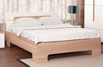 Спальная кровать Некст, 1400, цвет дуб сонома/белый в Чите