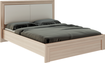 Двуспальная кровать Глэдис М31 (Шимо светлый/Белый текстурный) в Чите