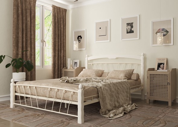 Кровать Муза 1, 1400, белый в Чите - изображение