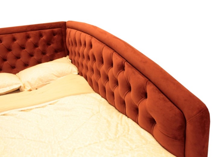 Кровать угловая без механизма высокими ножками Грета 1940х2150 мм в Чите - изображение 5