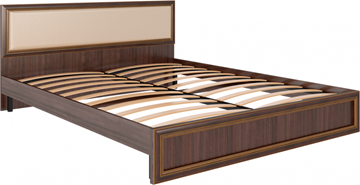 Кровать 2-спальная Беатрис М10 с мягким изголовьем (Орех Гепланкт) в Чите