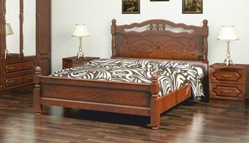 Спальная кровать Карина-15 (Орех) 120х200 в Чите