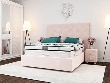 Кровать 2-спальная Style Compact/Island M 180х200, Флок (Велсофт Винтажный розовый) в Чите