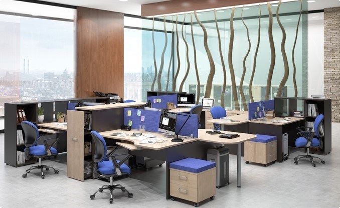 Мебель для персонала Xten с большим шкафом для документов для 2 сотрудников в Чите - изображение 6