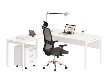 Комплект офисной мебели А4 (металлокаркас DUE) белый премиум / металлокаркас белый в Чите