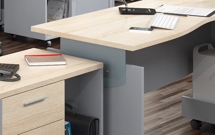 Офисная мебель OFFIX-NEW для 4 сотрудников с двумя шкафами в Чите - изображение 2