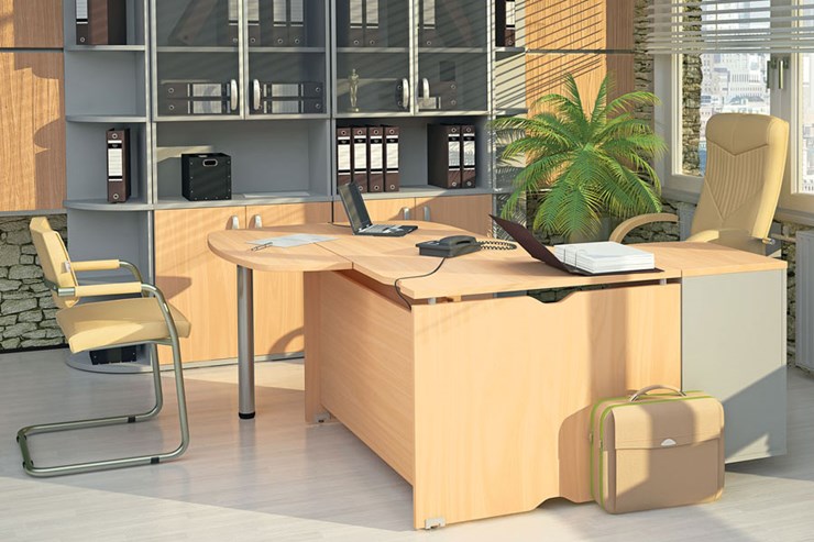 Офисный комплект мебели Милан для руководителя отдела в Чите - изображение