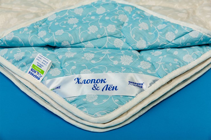 Одеяло легкое двуспальное Хлопок &  Лен в Чите - изображение 1
