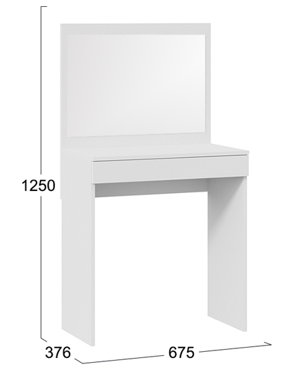 Стол туалетный Никки тип 1 (Белый Ясень) в Чите - изображение 6