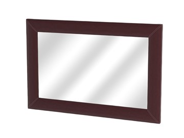 Настенное зеркало OrmaSoft 2, экокожа коричневая в Чите