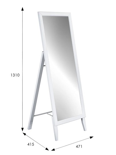 Напольное зеркало в спальню BeautyStyle 29 (131х47,1х41,5см) Белый в Чите - изображение 7