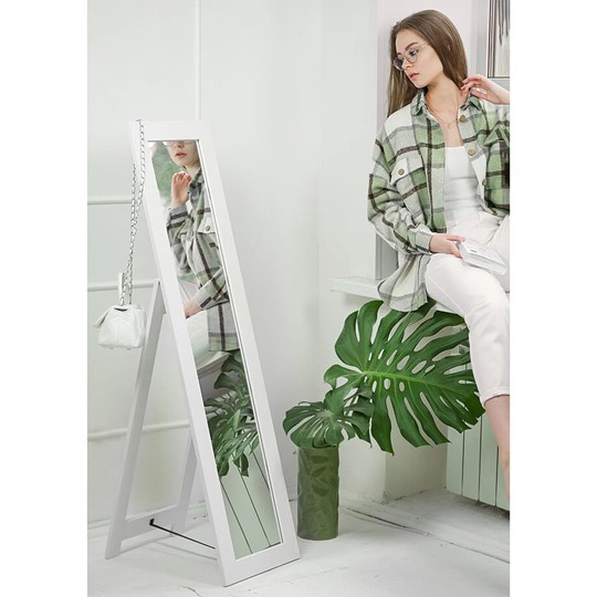 Зеркало напольное в гардероб BeautyStyle 8 (белый) в Чите - изображение 9