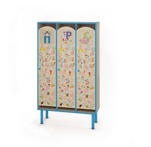 Распашной шкаф детский ШГ-3 - Азбука (Синий) в Чите