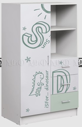 Шкаф детский Алфавит (мята) Комбинированый в Чите - изображение