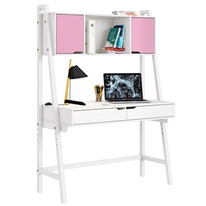 Стол с ящиками высокий POLINI Kids Mirum 1446 Белый / двери Розовые в Чите - предосмотр