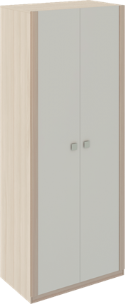 Шкаф распашной Глэдис М22 (Шимо светлый/Белый текстурный) в Чите - изображение