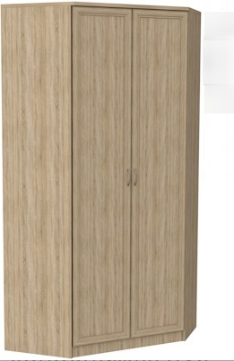 Распашной шкаф 403 несимметричный, цвет Дуб Сонома в Чите - изображение