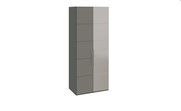 Шкаф распашной Наоми с 1 зеркальной правой дверью, цвет Фон серый, Джут СМ-208.07.04 R в Чите - предосмотр