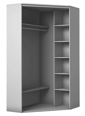 Шкаф с зеркалом, ХИТ У-22-4-15, Серый структура в Чите - изображение 1