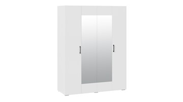 Распашной шкаф 4-х дверный с зеркалом Нео (Белый) в Чите