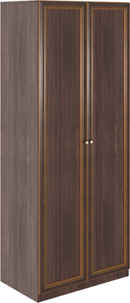 Шкаф 2-х створчатый Беатрис М02 (Орех Гепланкт) в Чите - изображение