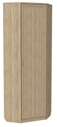 Распашной шкаф 402 угловой со штангой, цвет Дуб Сонома в Чите - изображение