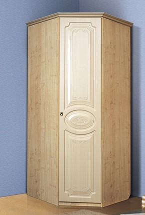 Распашной угловой шкаф Ивушка-5, цвет Дуб беленый в Чите - изображение