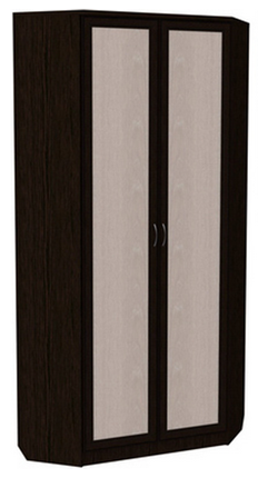Распашной шкаф 401 угловой со штангой, цвет Венге в Чите - изображение